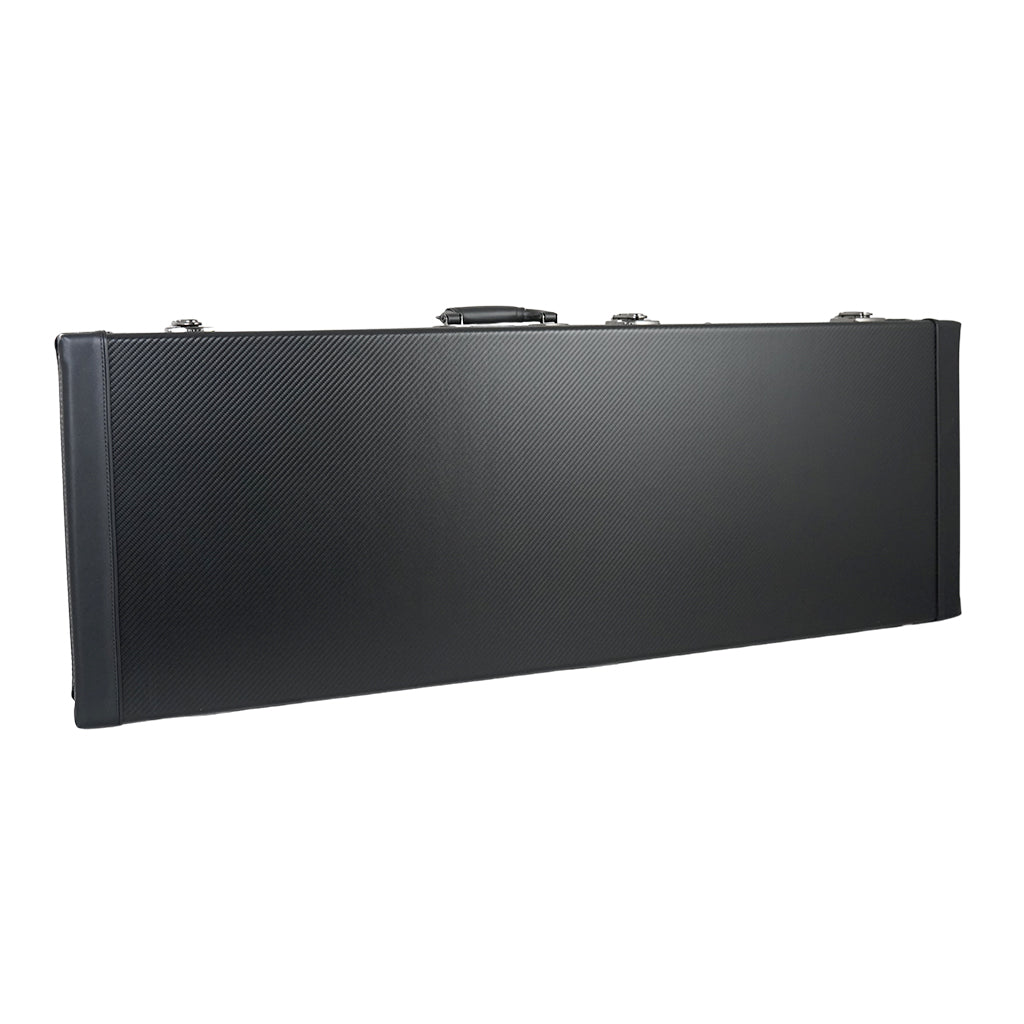 Premium Electric Guitar Hard Case Black with Red Plush Interior