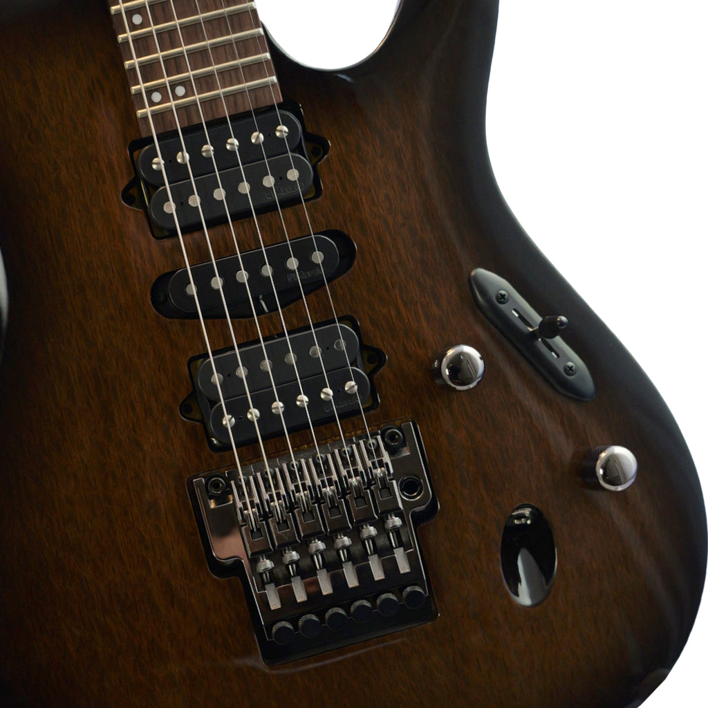 Ibanez S6570SKS Prestige Limited Edition Electric Guitar w/Case - Transparent Black Sunburst