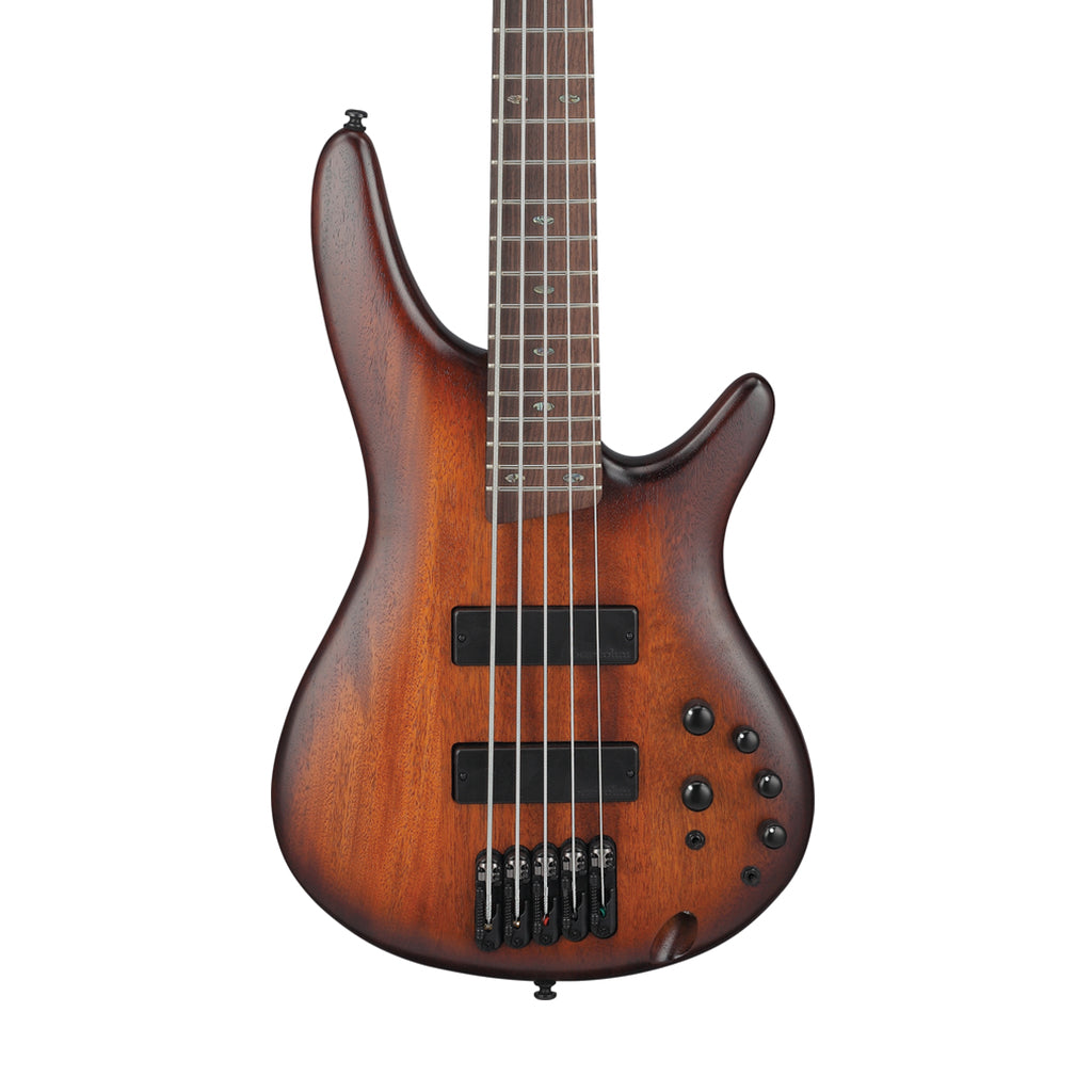 Ibanez SR505A 5-String Electric Bass Bartolini Pickups - Mahogany Brown Burst Low Gloss