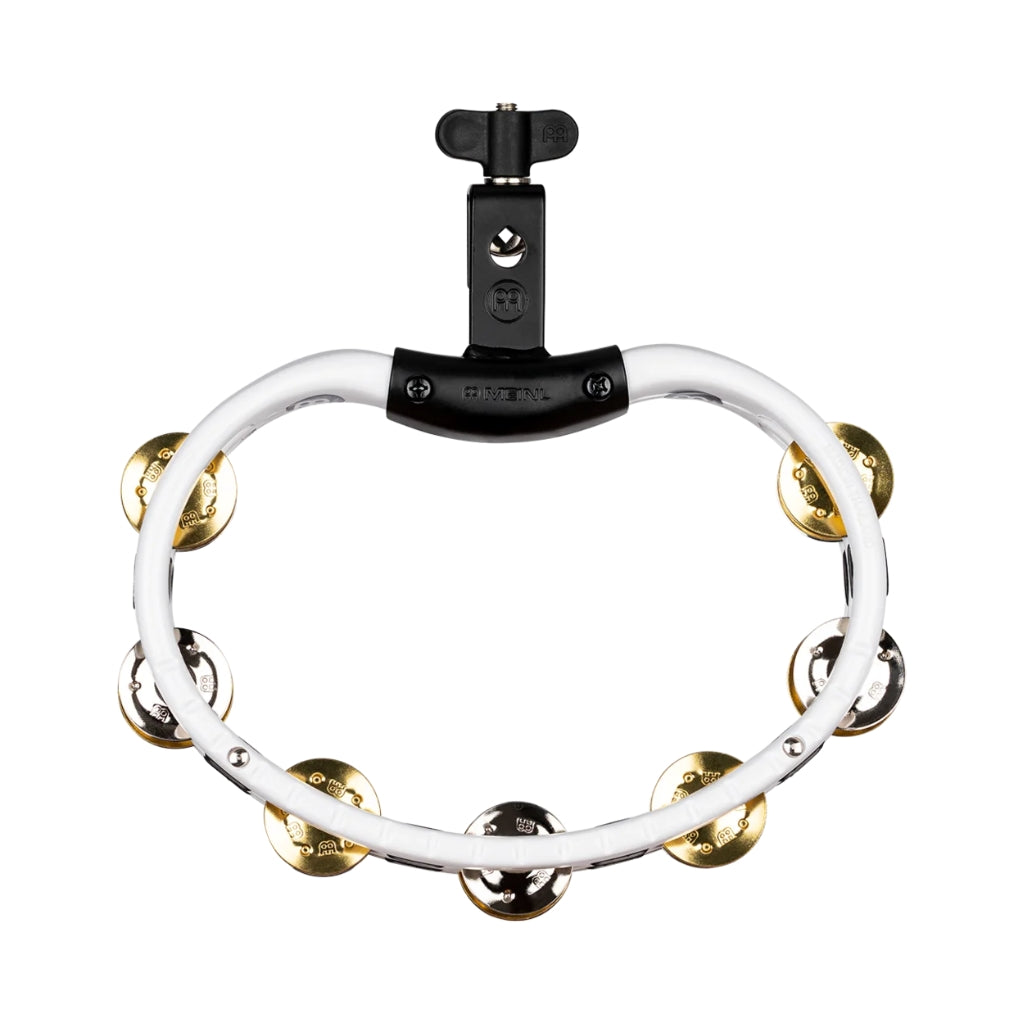 Meinl White Mountable ABS Tambourine - 2 Rows Mixed Jingles