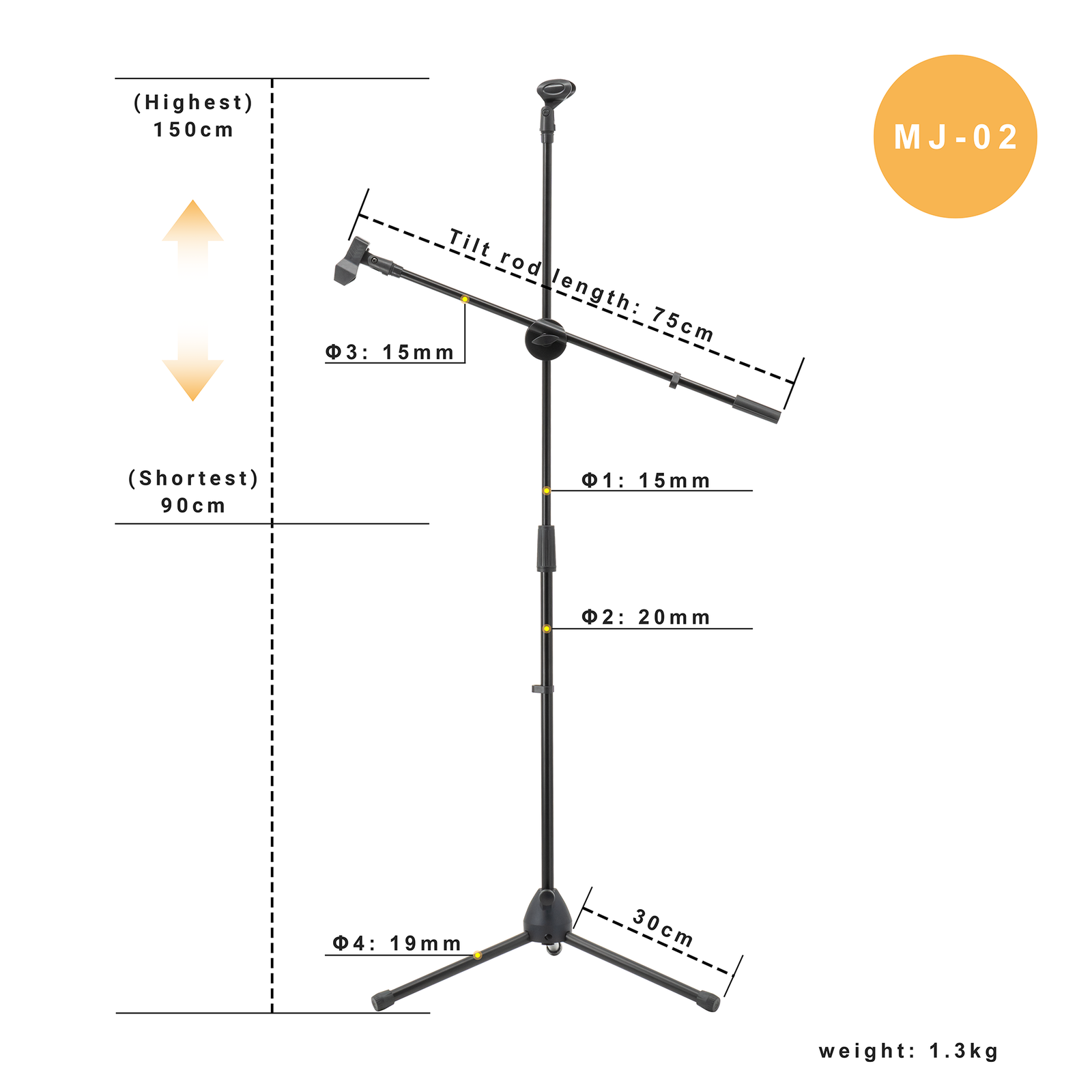 Lebeth Microphone Stand MJ-02
