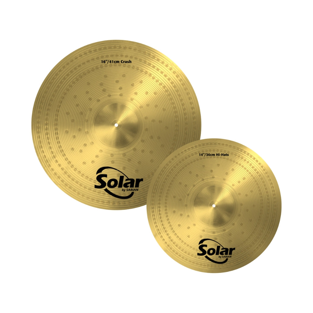 Sabian - Solar First Pack Cymbals - 14" Hats and 16" Crash
