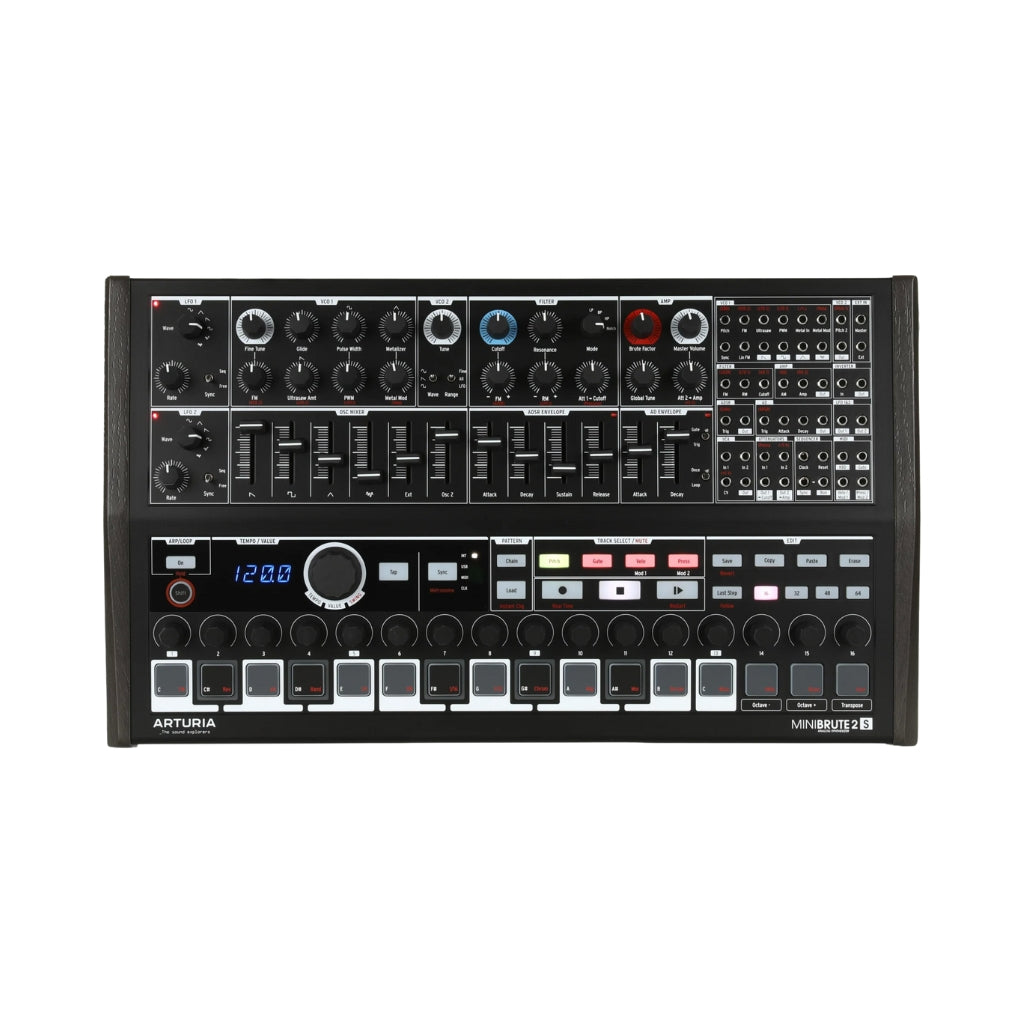Arturia MiniBrute 2S Semi-modular Analog Sequencing Synthesizer - Black