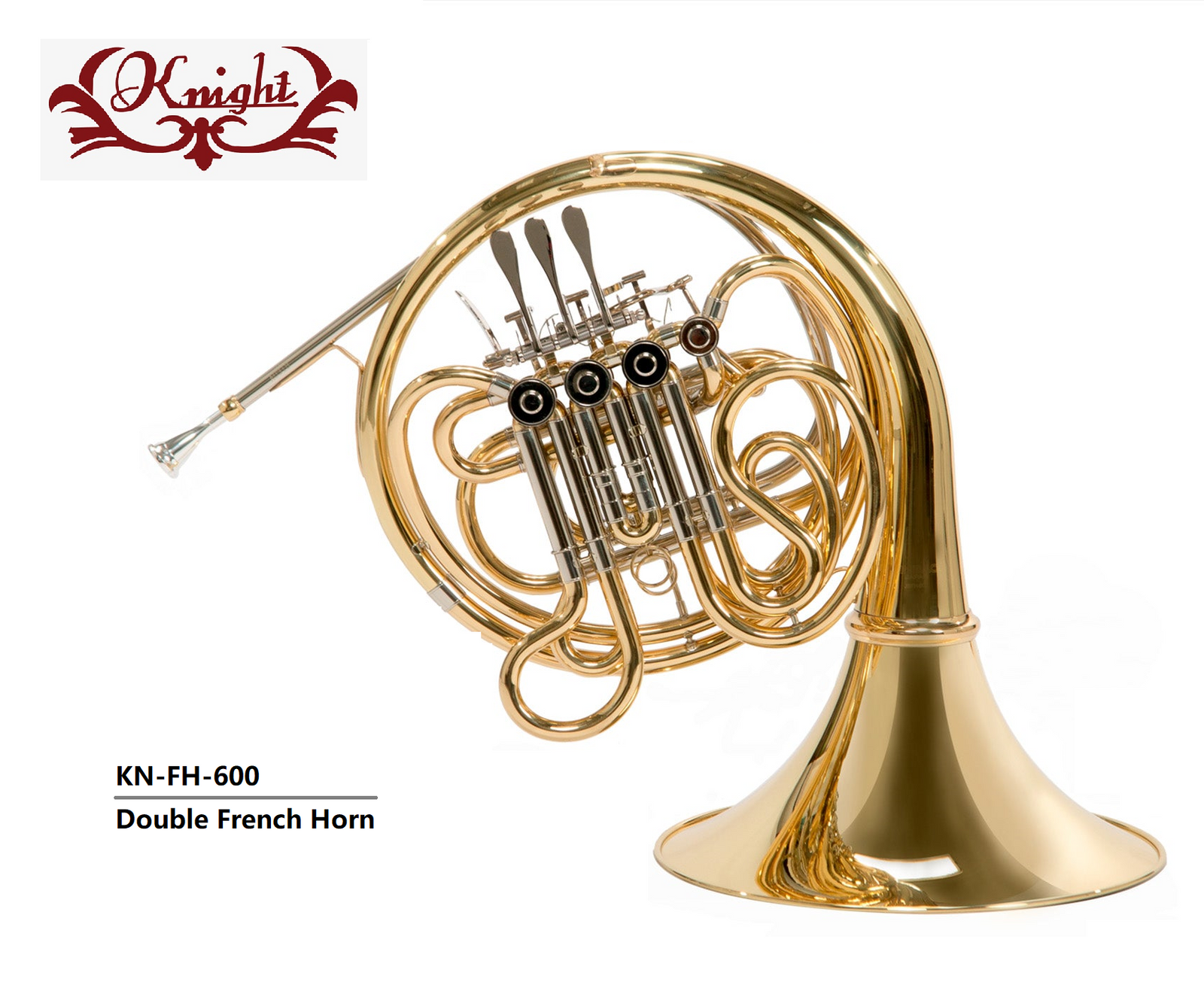 Knight Double French Horn FH-600, Key of F/Bb, with Case