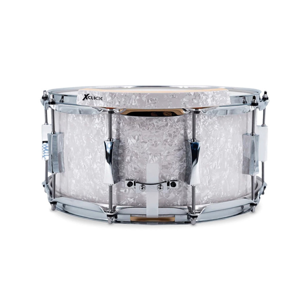 X-Percussion - X-Click Cross-Stick Enhancer for Snare Drums – White Marine Pearl