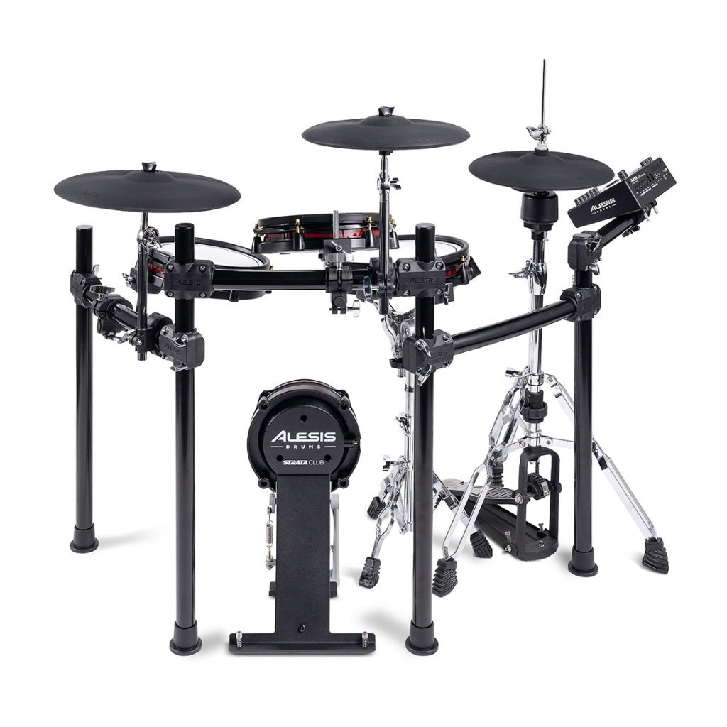Alesis Strata Club Premium 7-Piece Electronic Drum Set w 7" Touchscreen , Bluetooth and WIFI Electronic Drum Kits Sky Music