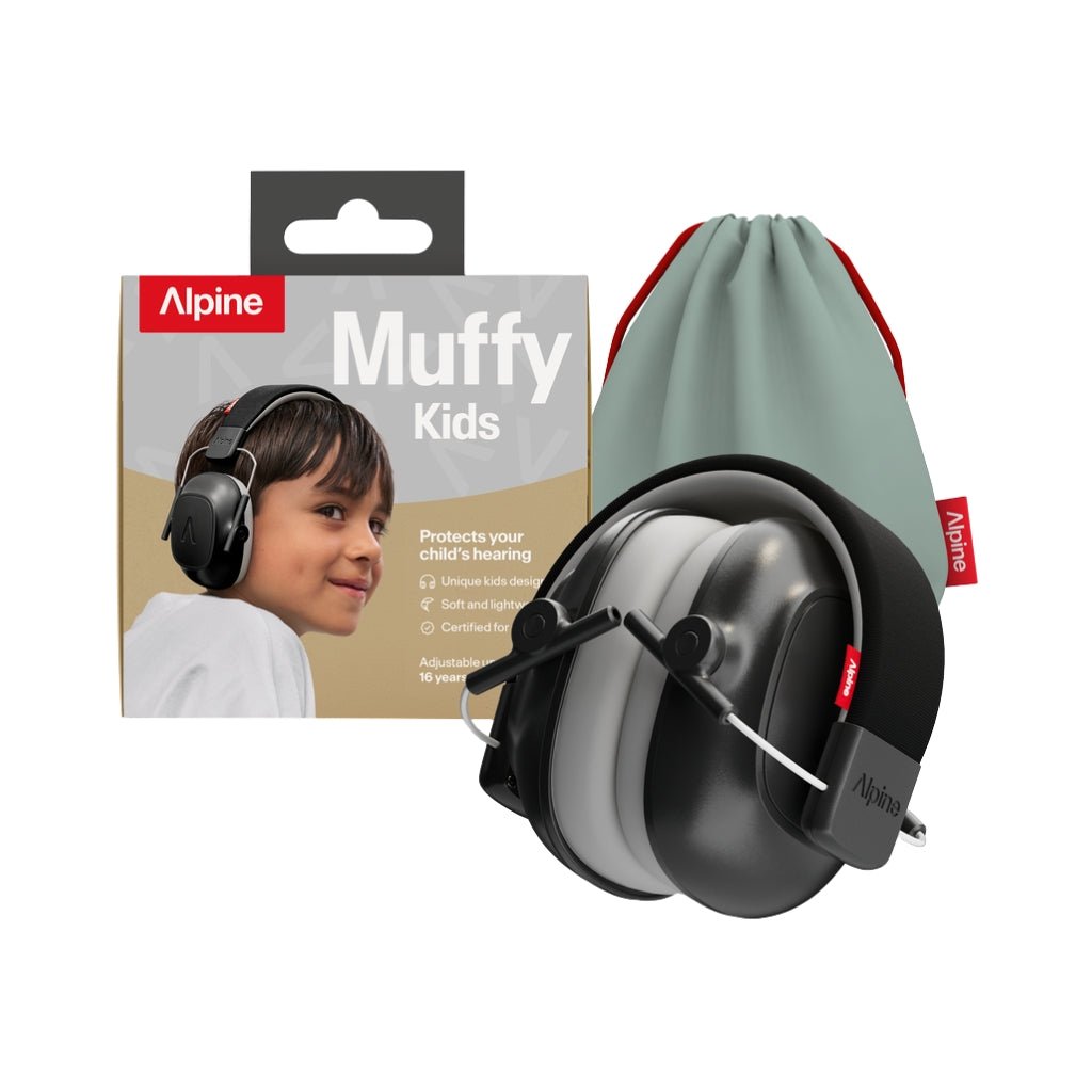 Alpine Muffy Kids Protection Earmuffs - Black ACCESSORIES Sky Music