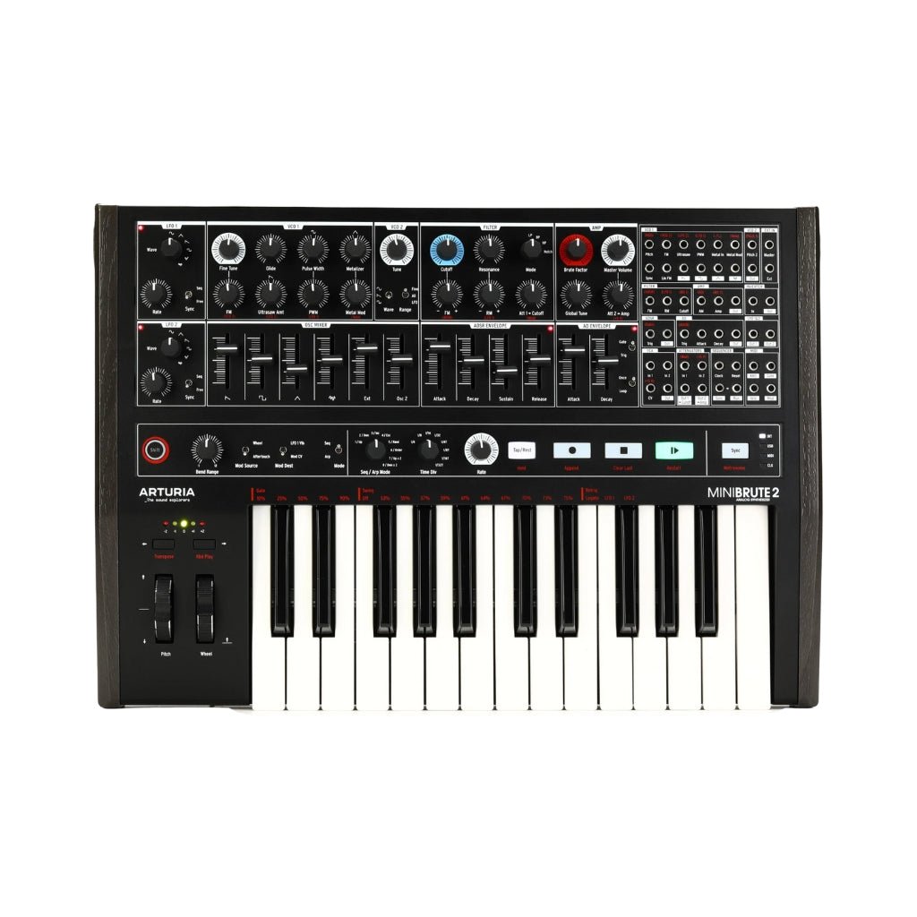 Arturia MiniBrute 2 Semi-Modular Analog Synthesizer - Black Synthesizers Sky Music