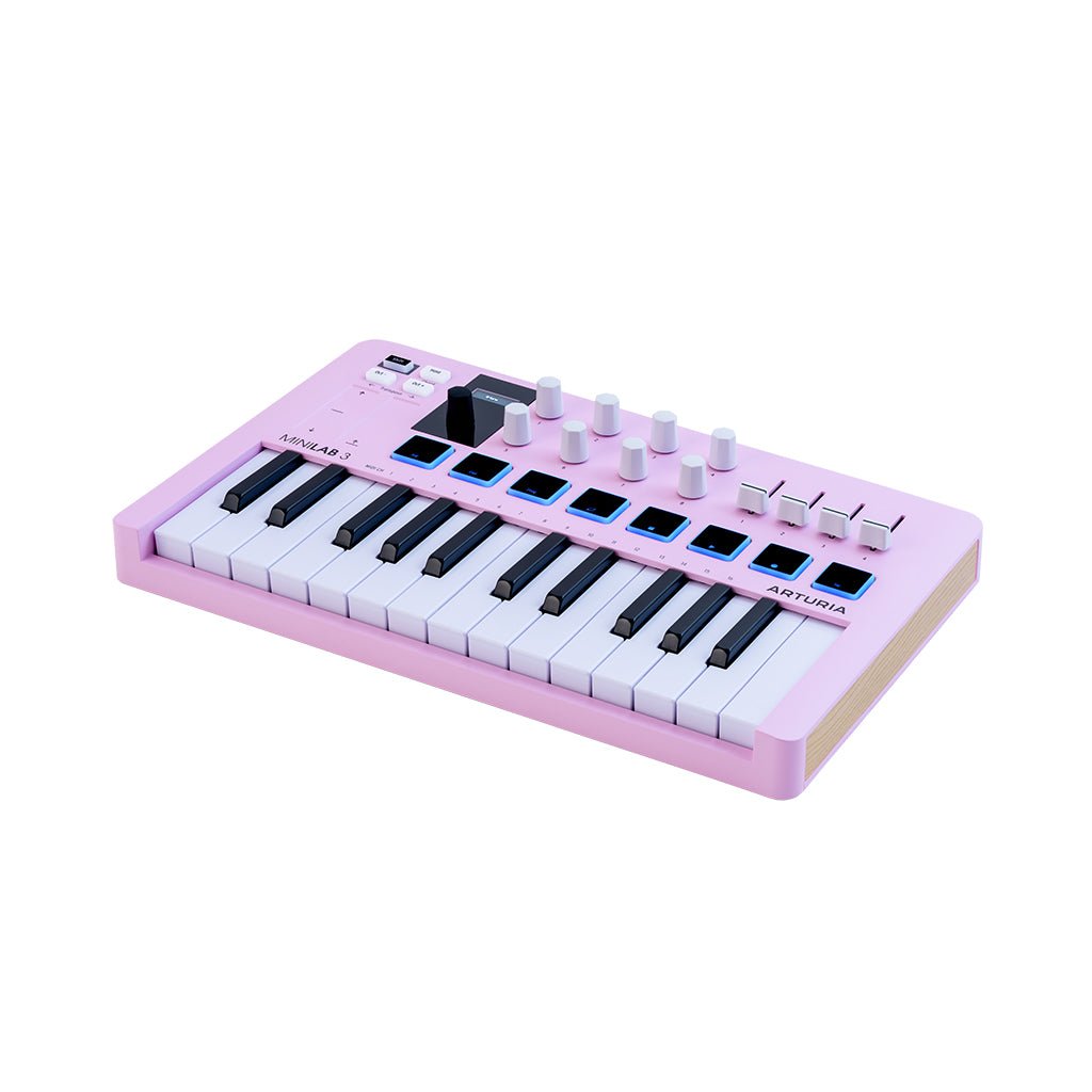 Arturia MiniLab 3 25-Note Keyboard - Limited Edition Rose Quartz MIDI Controllers Sky Music