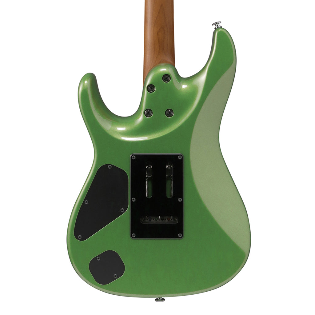 Ibanez AZ2402 Electric Guitar with Roasted Maple Fretboard and Case Apple Green Metallic