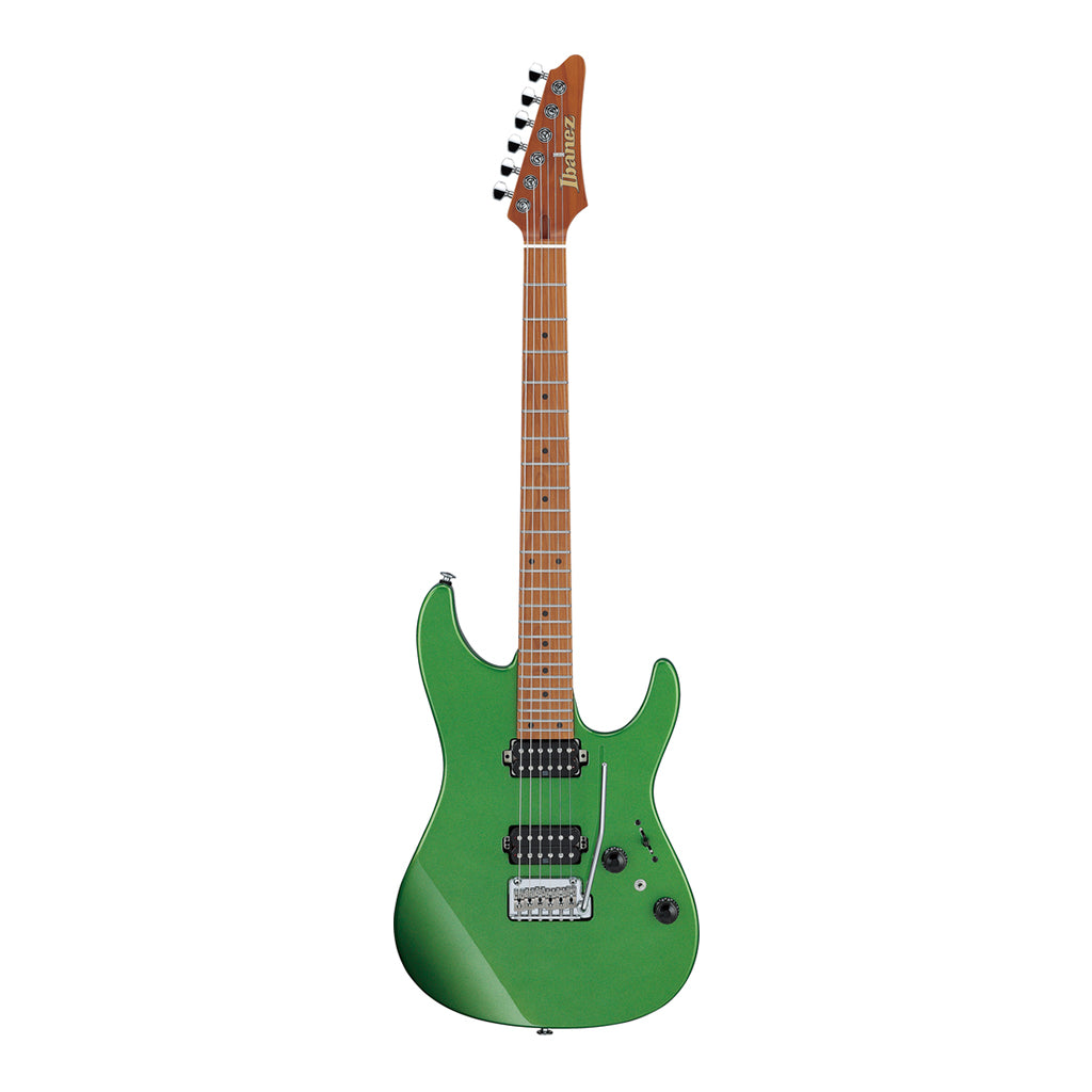Ibanez AZ2402 Electric Guitar with Roasted Maple Fretboard and Case Apple Green Metallic