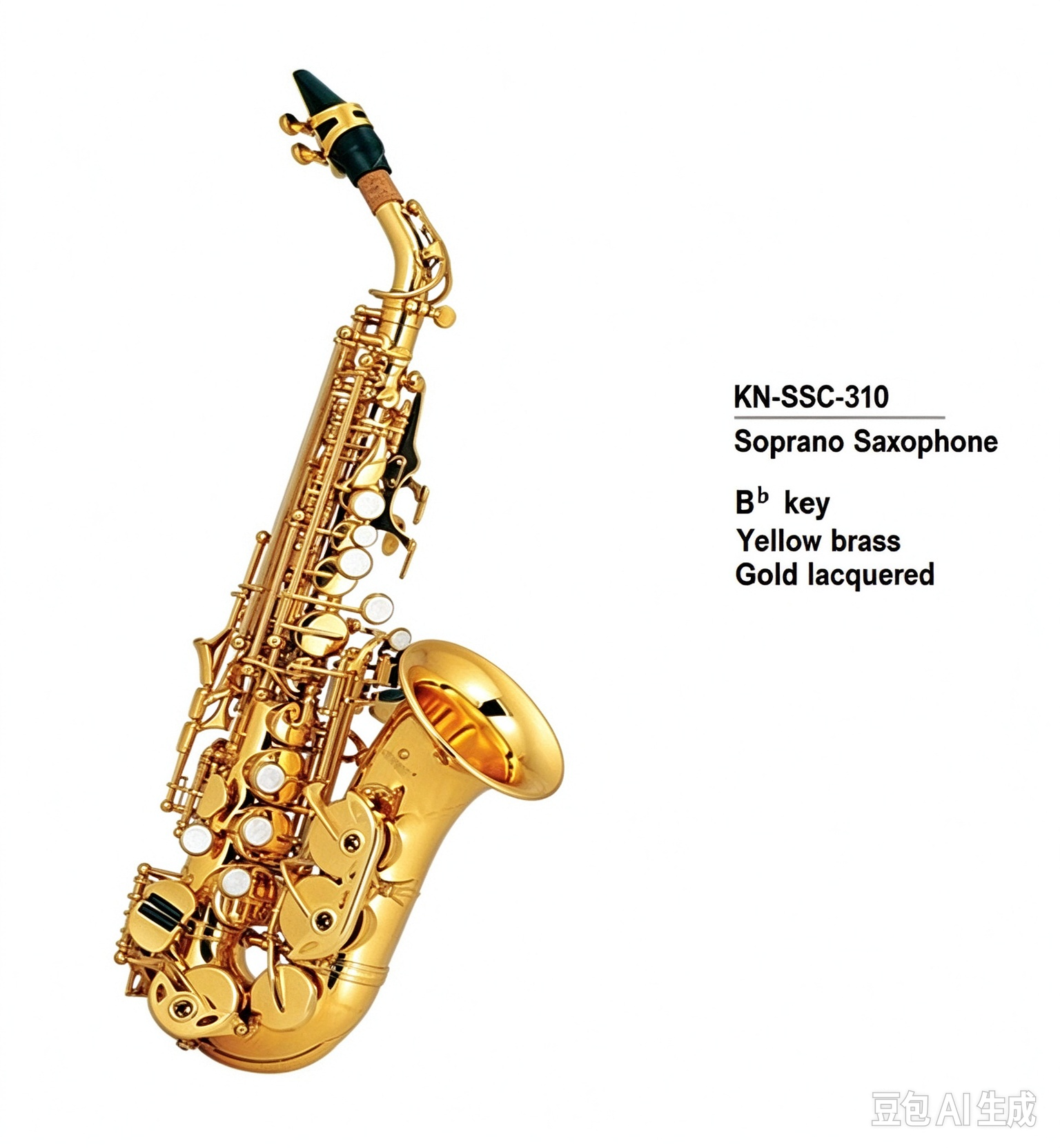 Knight Soprano Saxophone Curved SSC-310 Key of Bb with Case