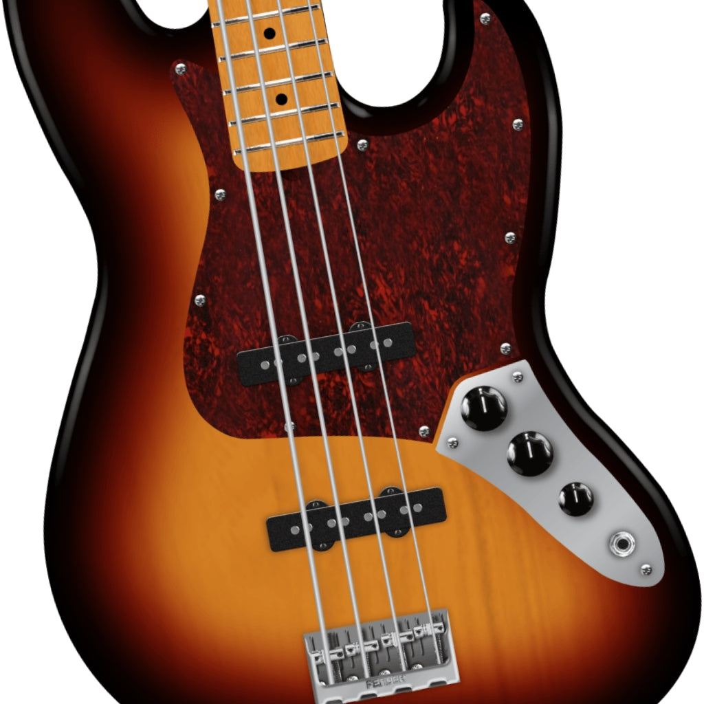 Fender American Professional Jazz Bass Guitar - 3-Color Sunburst, Maple Fingerboard