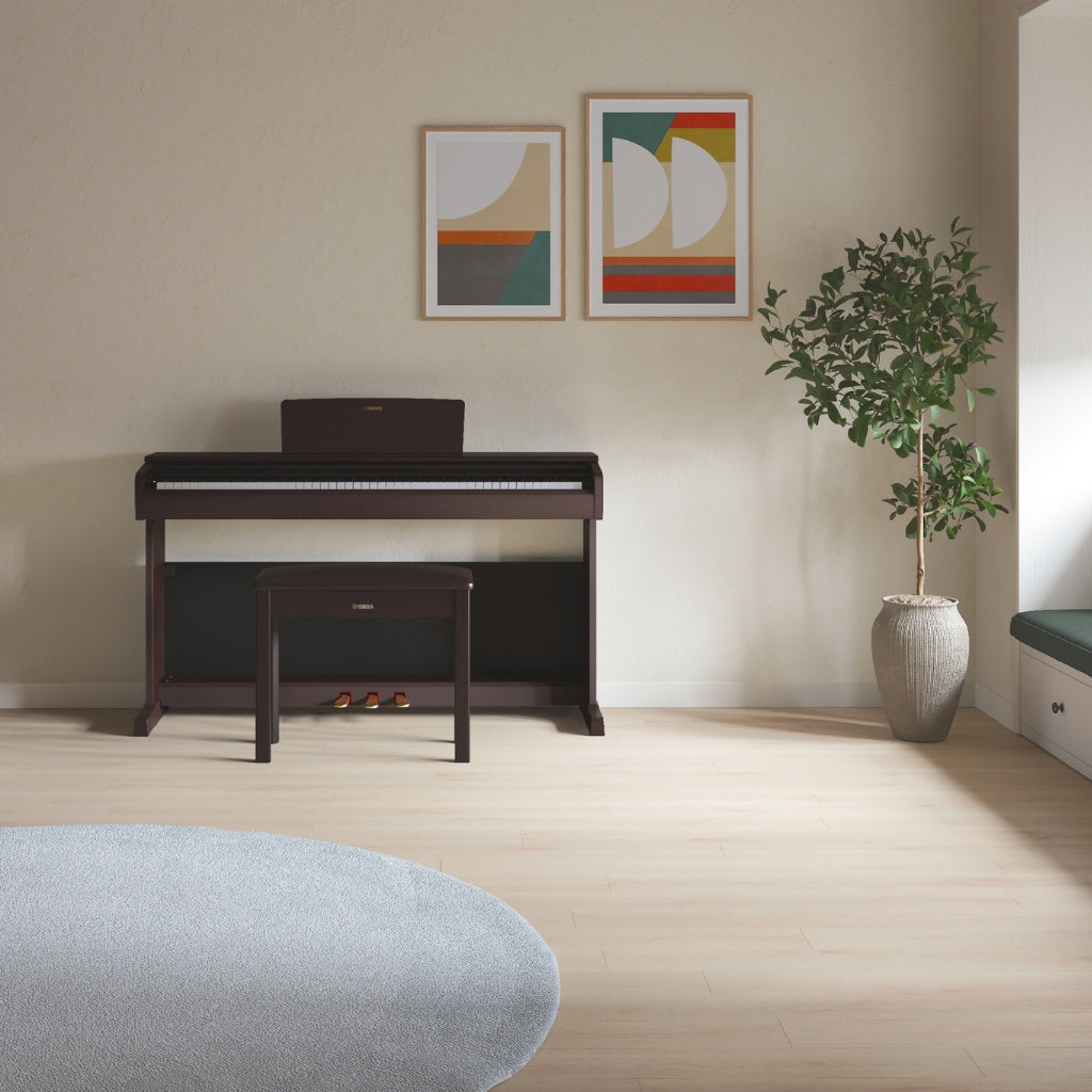 Yamaha - Arius YDP-146 88-key Upright Digital Piano with Bench - Rosewood