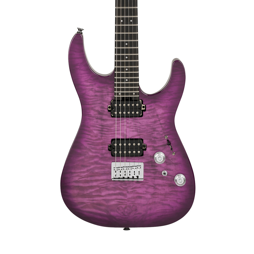Charvel Pro-Mod Plus DK24 HH HT EB QM Electric Guitar - Violet Radiance