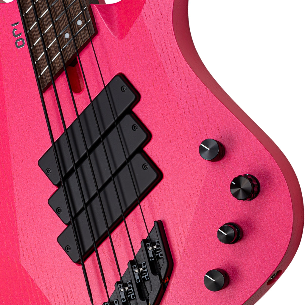 Mayones Ori Enji 5 Bass Guitar - Monolith Hot Pink