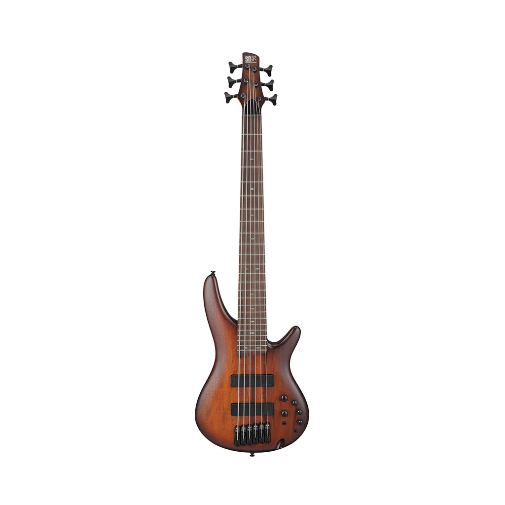 Ibanez SR506A 6-String Electric Bass Bartolini Pickups - Mahogany Brown Burst Low Gloss