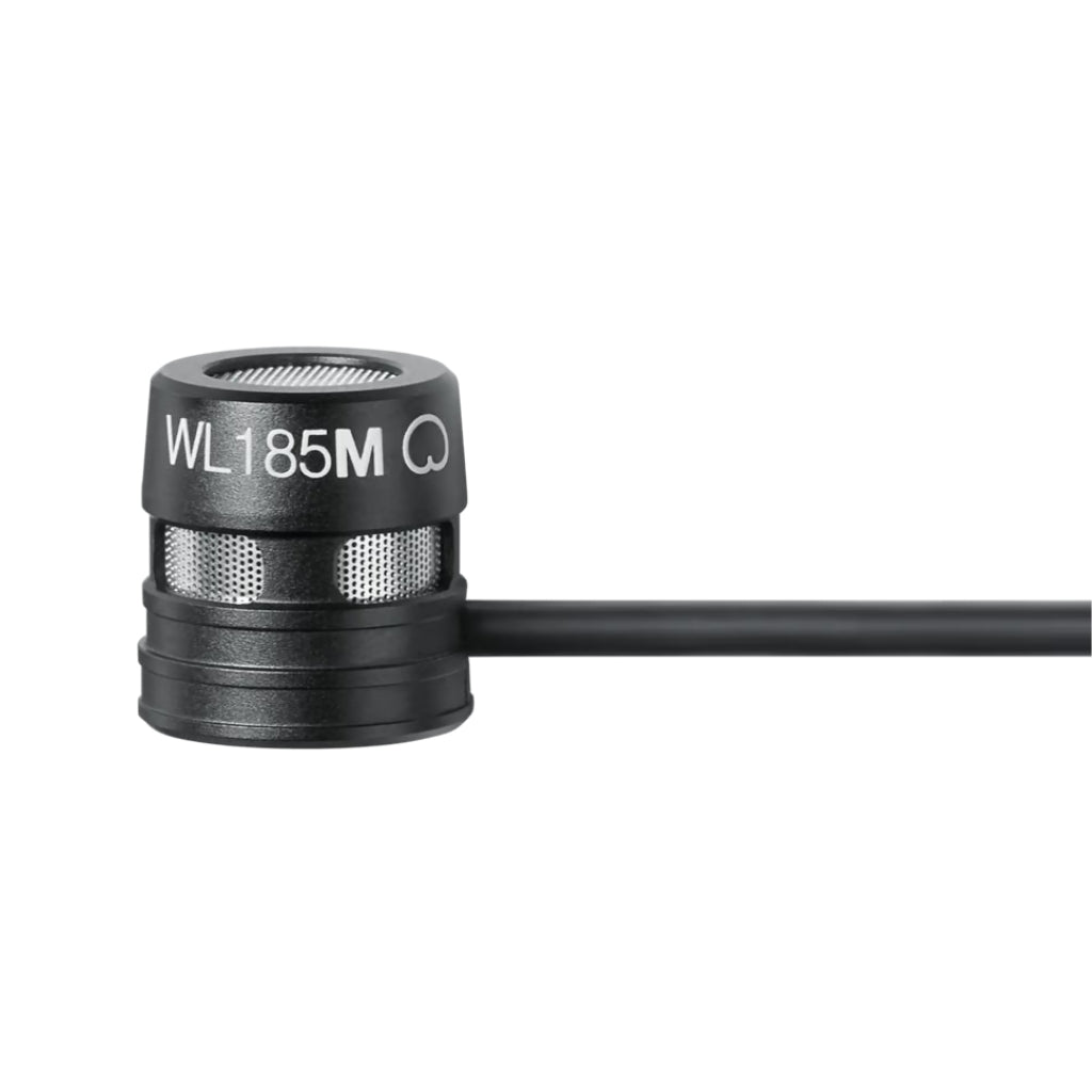 Shure - WL185m Low-Profile Cardioid Lavalier Microphone with TQG Connector - Black