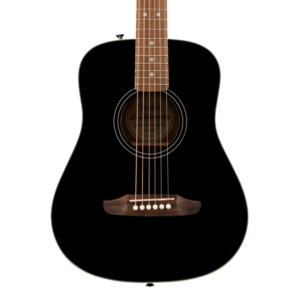 Fender - California Standard Redondo Mini Acoustic Guitar with Bag - Black