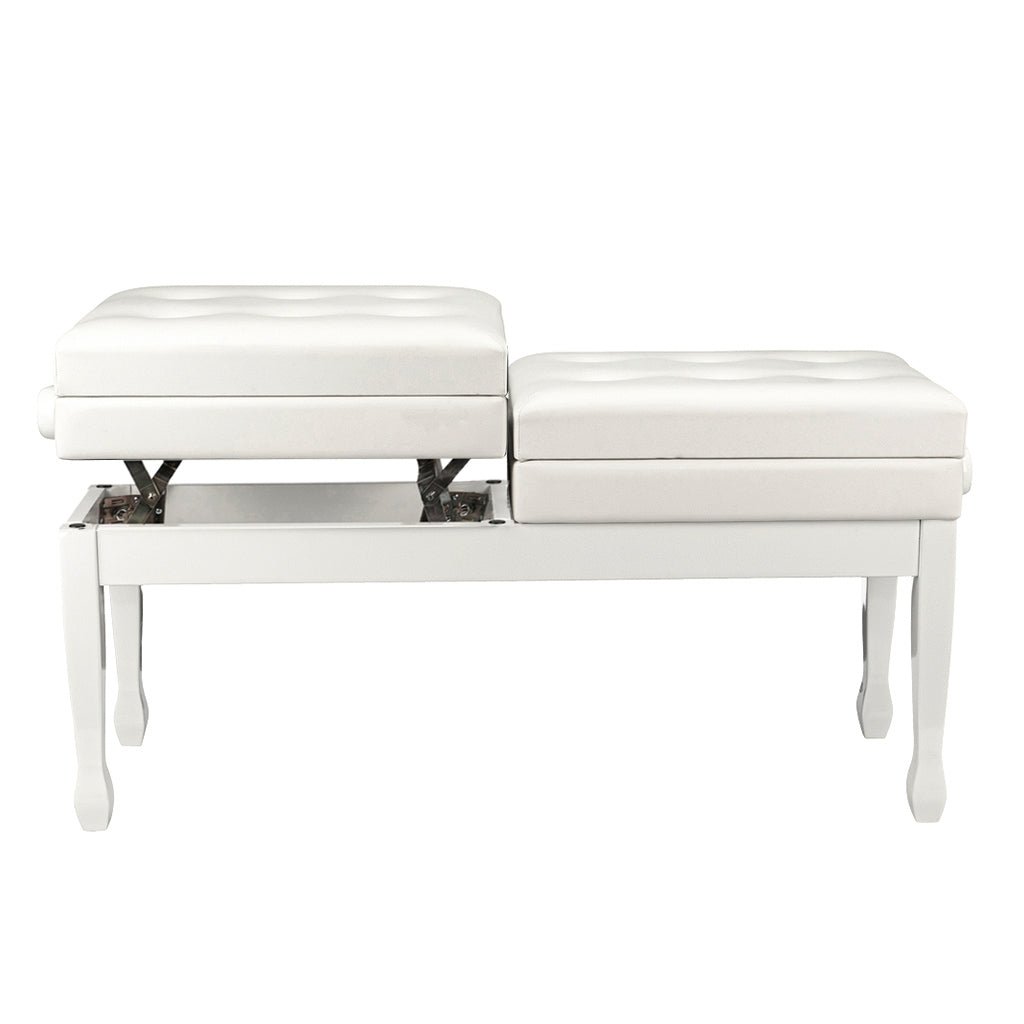 Beale BPB990 WH Dual Adjustable Duet Piano Bench Piano & Keyboard Benches Sky Music