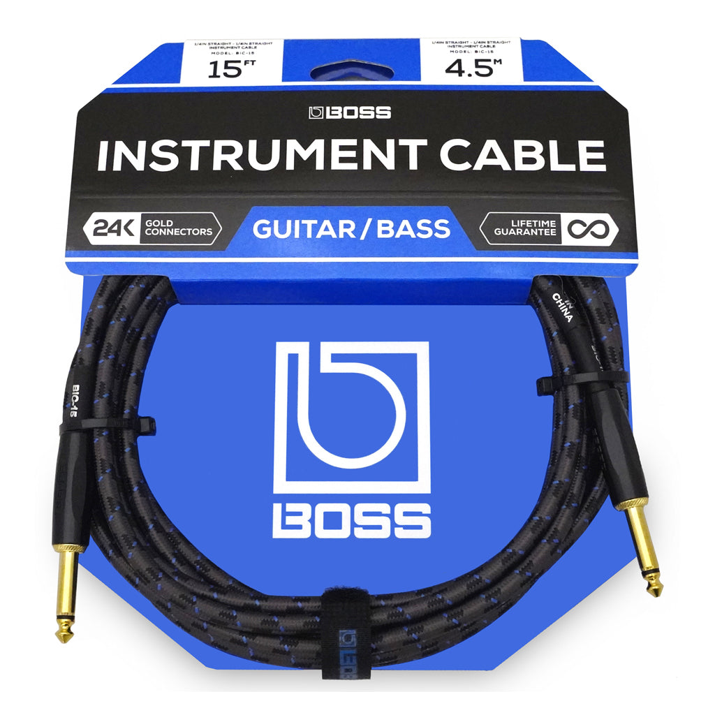 Boss Instrument Cable 25ft SS
