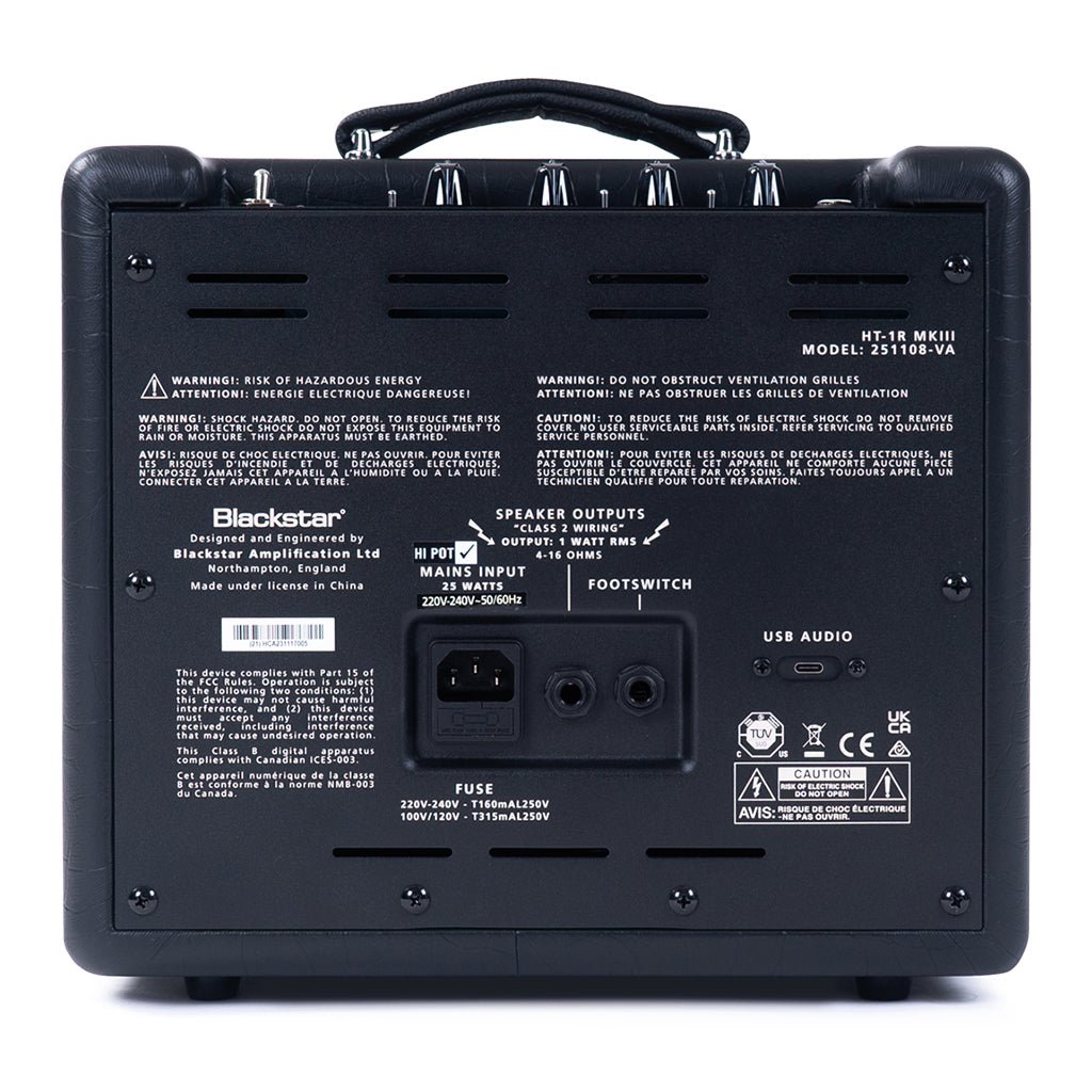 Blackstar HT-1R-MKIII Valve Combo Electric Guitar Amplifiers Sky Music