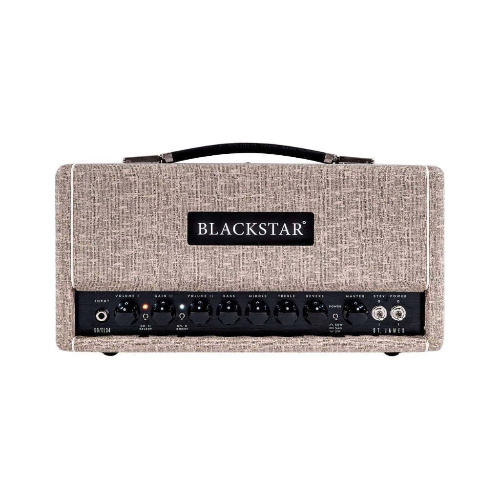 Blackstar St. James 50 EL34H Lightweight 50-Watt Head - Fawn Electric Guitar Amplifiers Sky Music