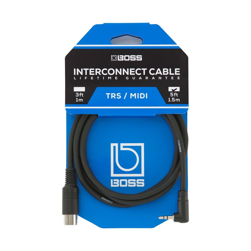 Boss BMIDI-5-35 TRS to MIDI 1/8 TRS 5-pin MIDI Cable 5ft Cables Sky Music