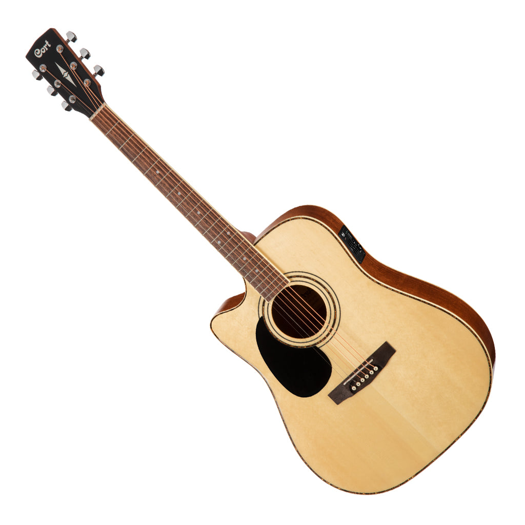 Cort AD880CE Left Handed NS Dreadnought Cutaway with Pickups Natural Satin