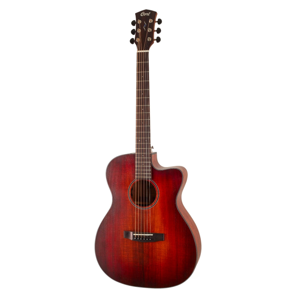 Cort - Core-OC ABW OPLB OM - All Solid Blackwood Cutaway Acoustic Guitar Open Pore Light Burst W/case