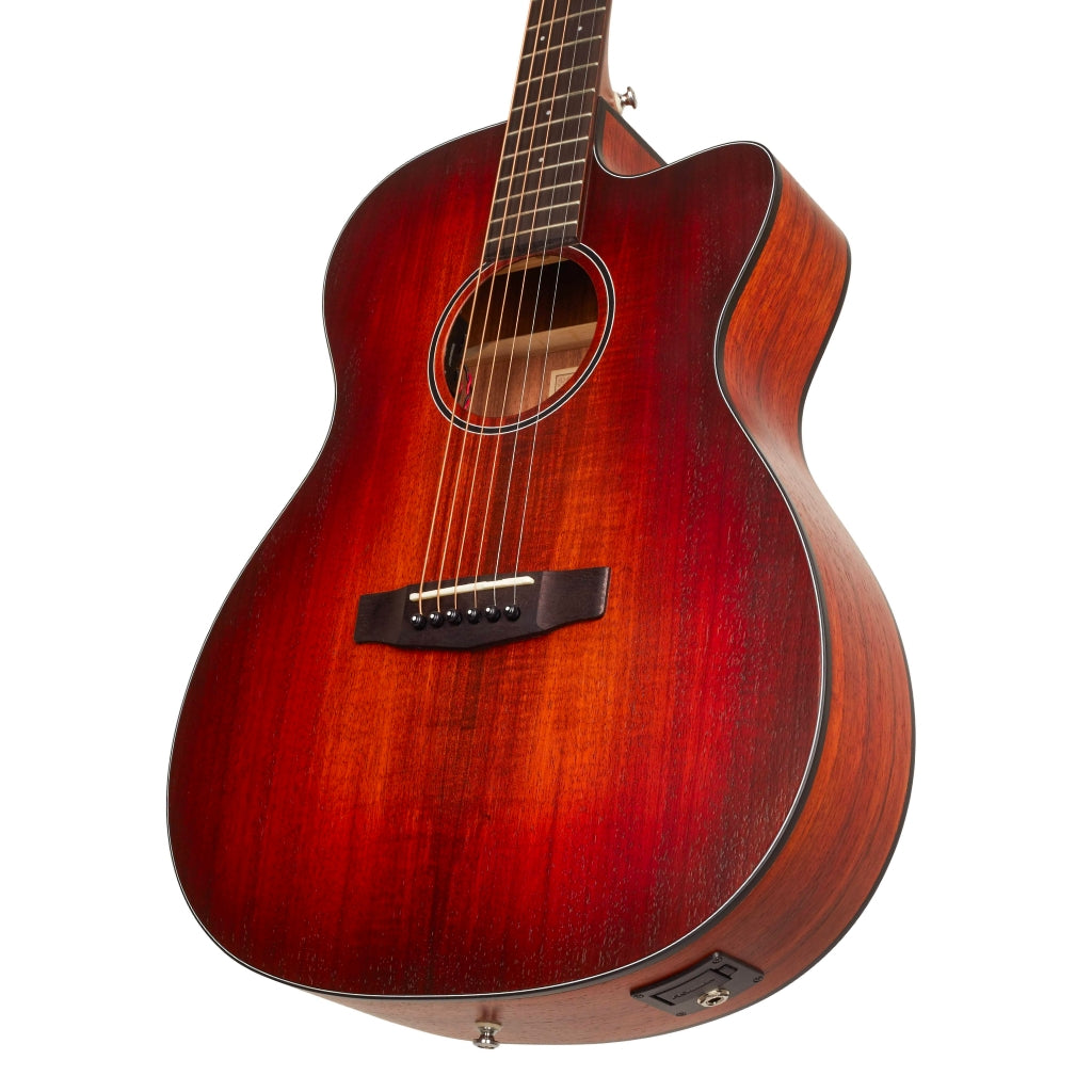Cort - Core-OC ABW OPLB OM - All Solid Blackwood Cutaway Acoustic Guitar Open Pore Light Burst W/case