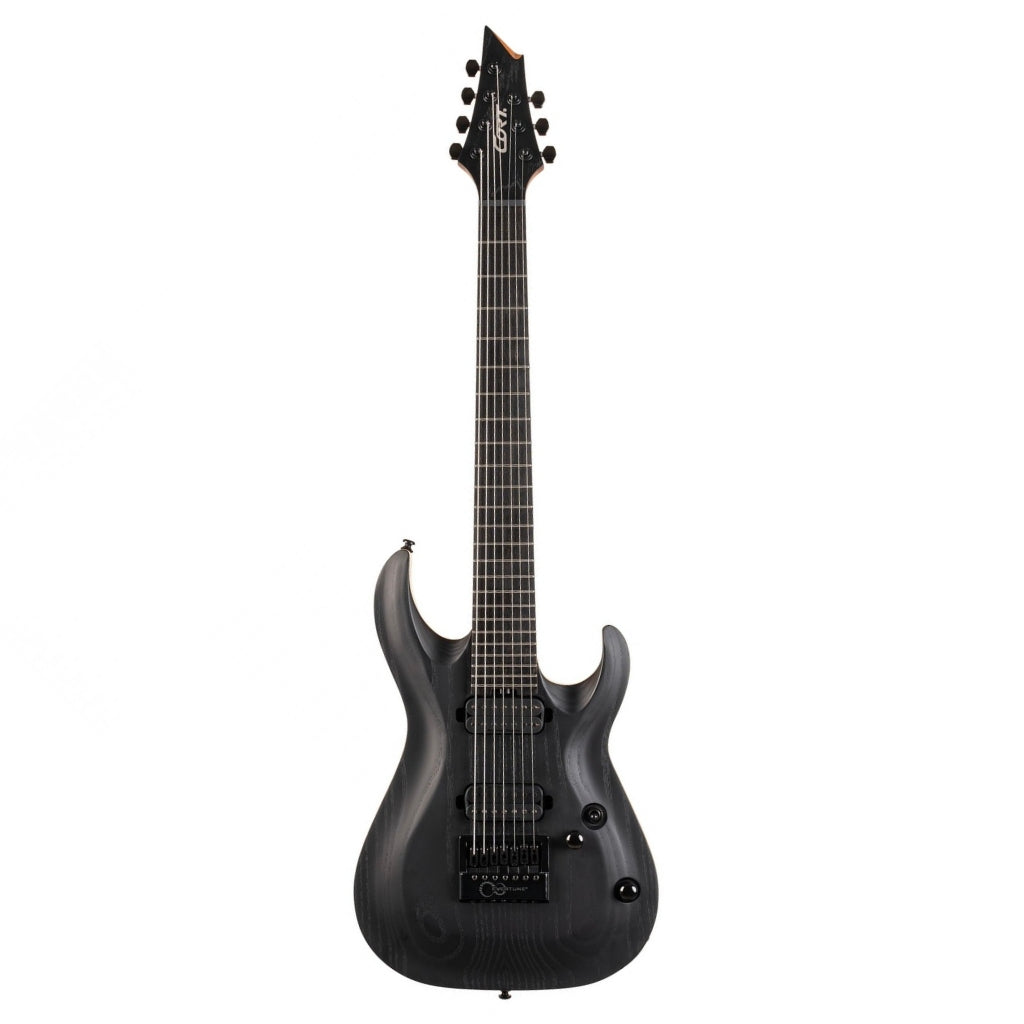 Cort - KX707 Evertune 7 String - Open Pore Black with Bag