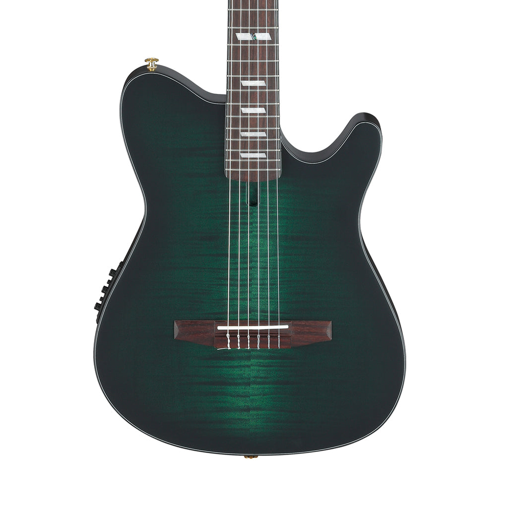Ibanez FRH20FMN Nylon String Guitar Flamed Maple - Deep Emerald Green Low Gloss
