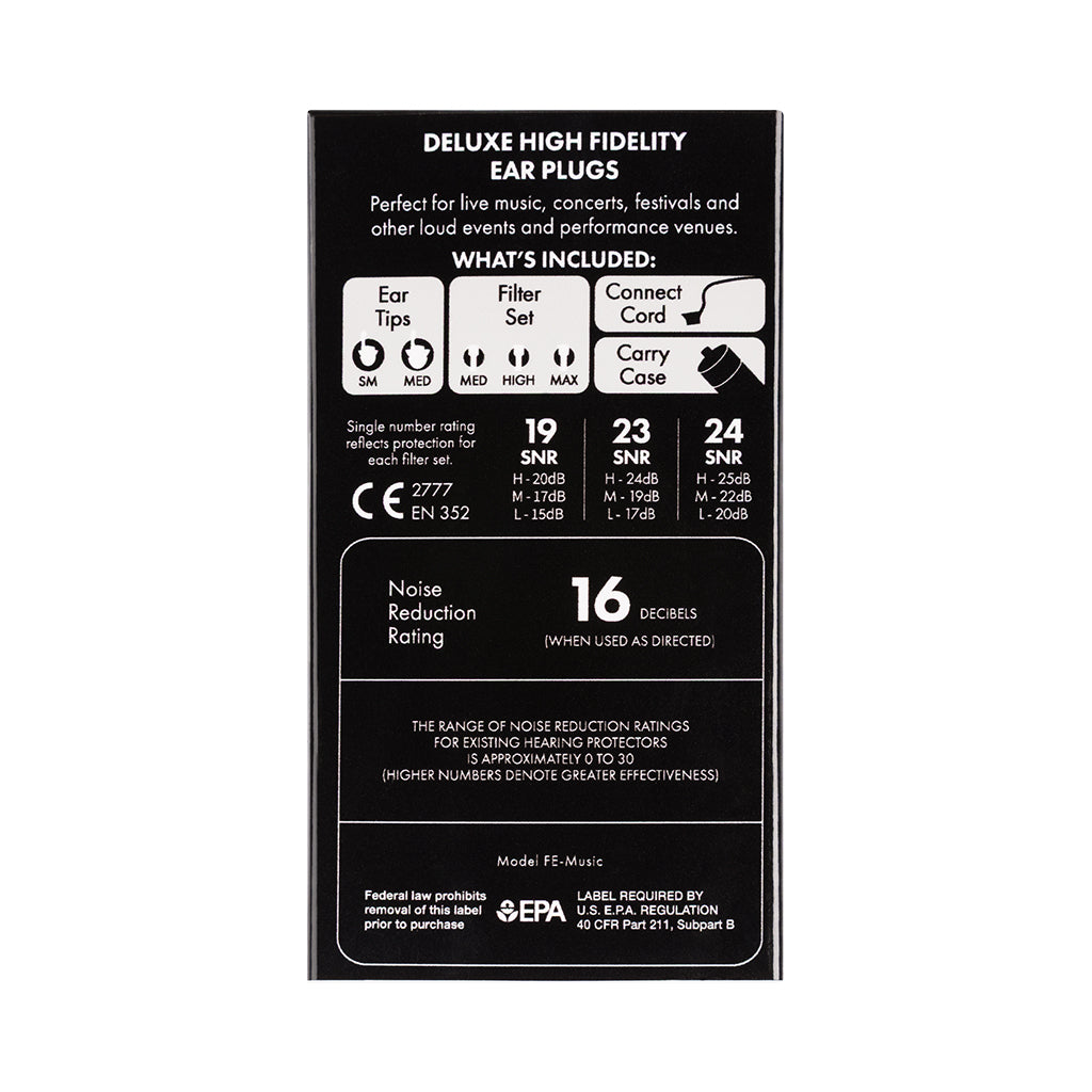 Fender Deluxe High Fidelity Ear Plugs