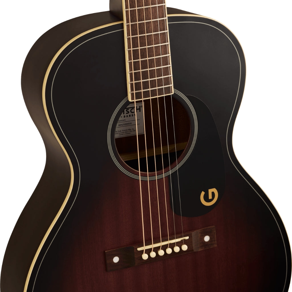 Gretsch - Jim Dandy Concert Acoustic Guitar - Deep Cherry Burst, Walnut Fingerboard