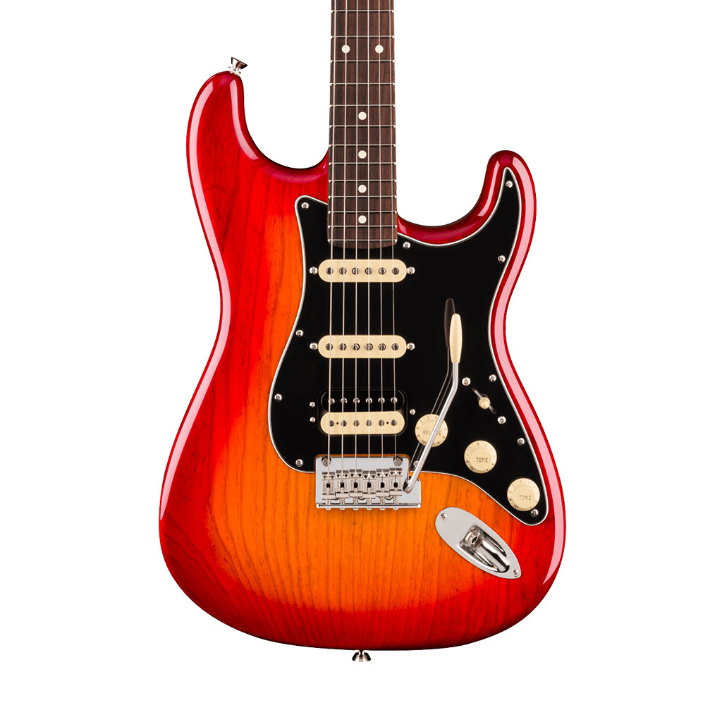 Fender American Professional Stratocaster HSS Rosewood Electric Guitar - Aged Cherry Burst