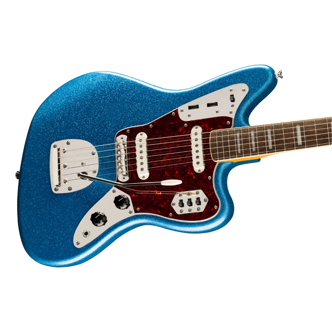 Squier - FSR Classic Vibe '70s Jaguar Electric Guitar - Blue Sparkle, Laurel Fingerboard