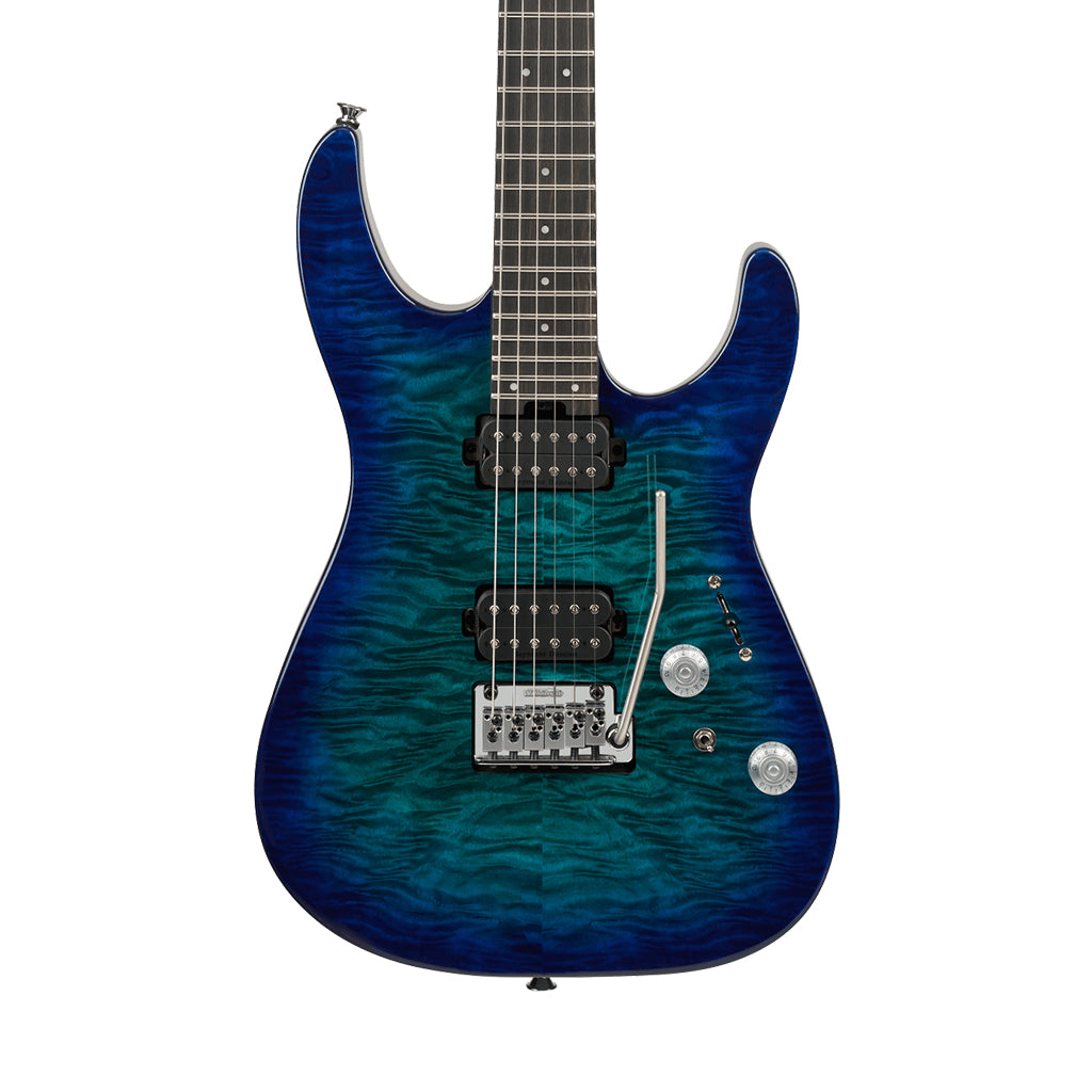 Charvel Pro-Mod Plus DK24 HH 2PT EB QM Electric Guitar - Chlorine Burst