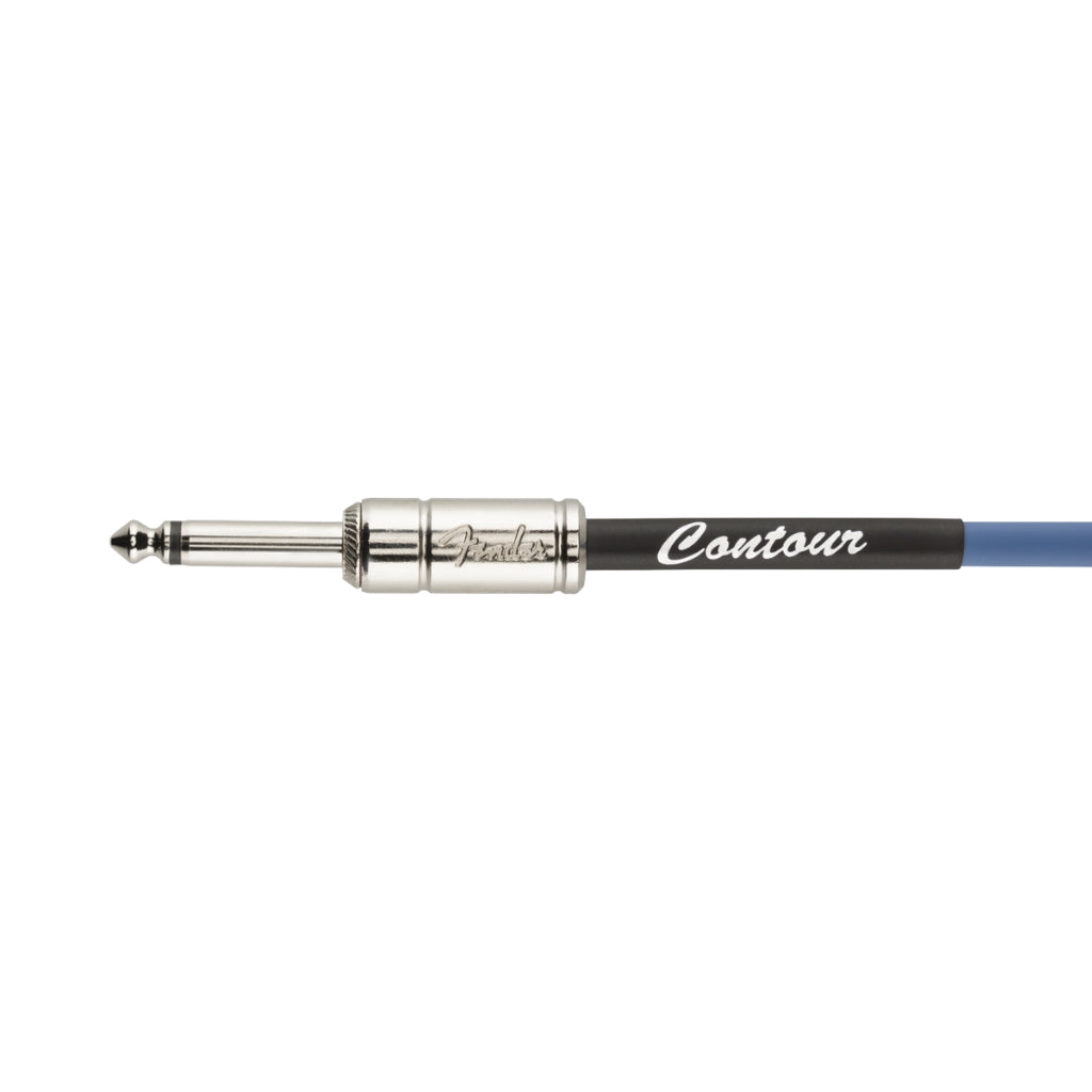 Fender - Contour Series Straight to Straight Instrument Cable - 15 foot Lake Placid Blue