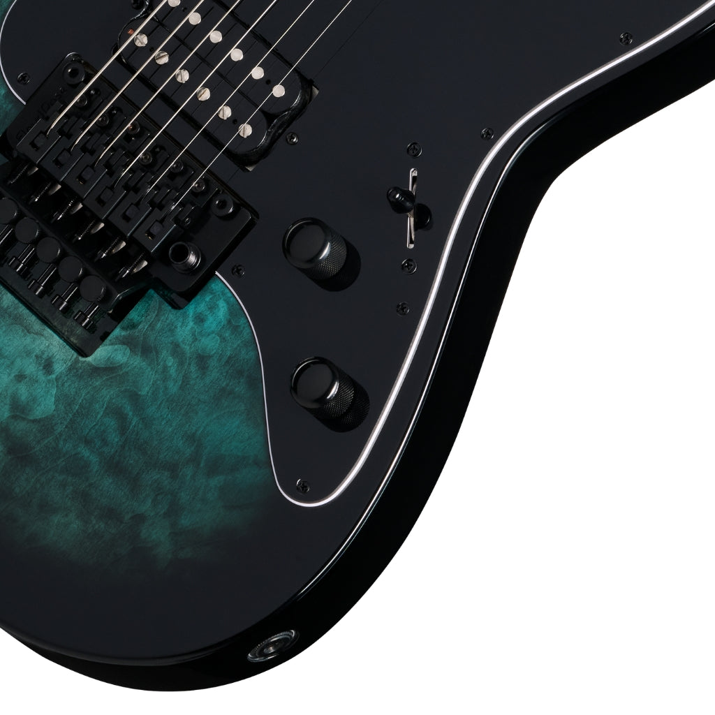 Kramer Volante Quilt HSFR Electric Guitar - Aqua Burst