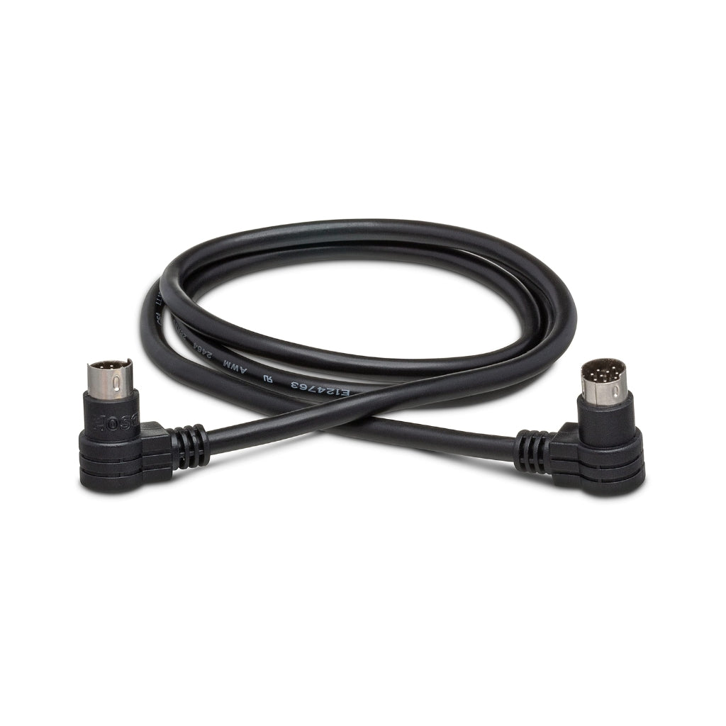 Hosa - Right-angle 8-pin Mini-DIN to Same - CD Controller Cable 3ft