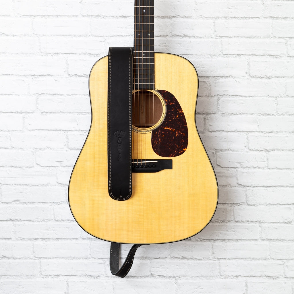 Martin - Ball Glove Leather and Suede Guitar Strap - Black