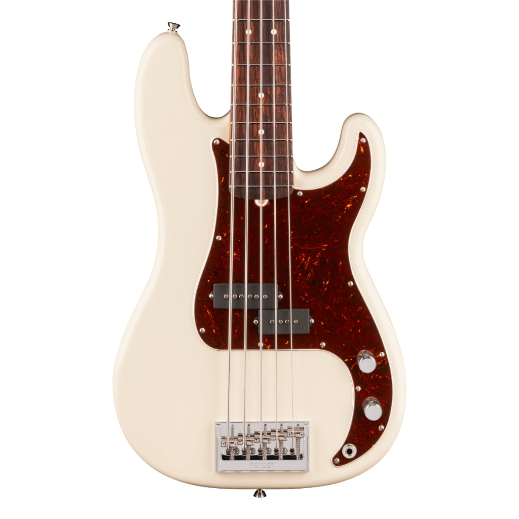 Fender American Professional Precision Bass V Guitar - Olympic White, Rosewood Fingerboard
