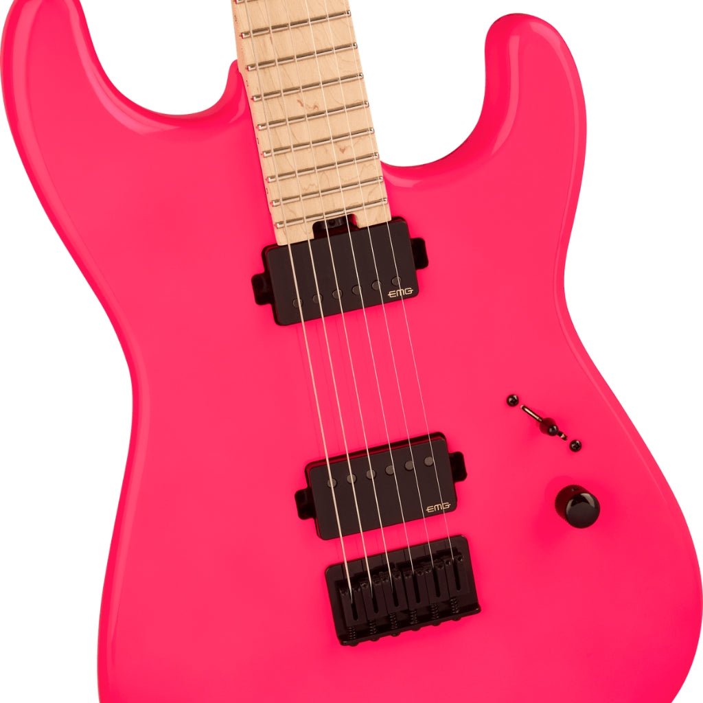 Charvel Limited Edition Sean Long Signature Pro-Mod San Dimas Electric Guitar - Neon Pink, Maple Fingerboard Electric Guitars Sky Music
