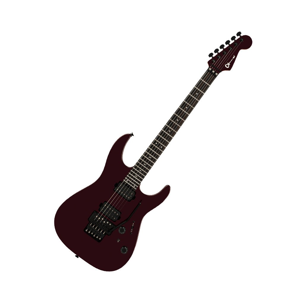 Charvel Pro-Mod Plus Dinky DK24 HH FR EB Electric Guitar - Crimson Eclipse Electric Guitars Sky Music