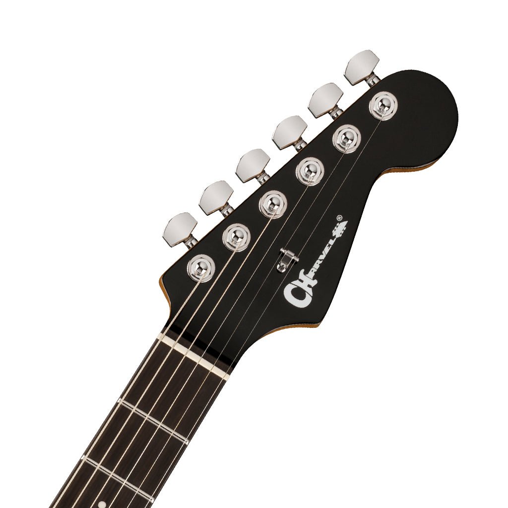Charvel Pro-Mod Plus Dinky DK24 HSS 2PT EB QM Electric Guitar - Amber Tiger Eye Electric Guitars Sky Music
