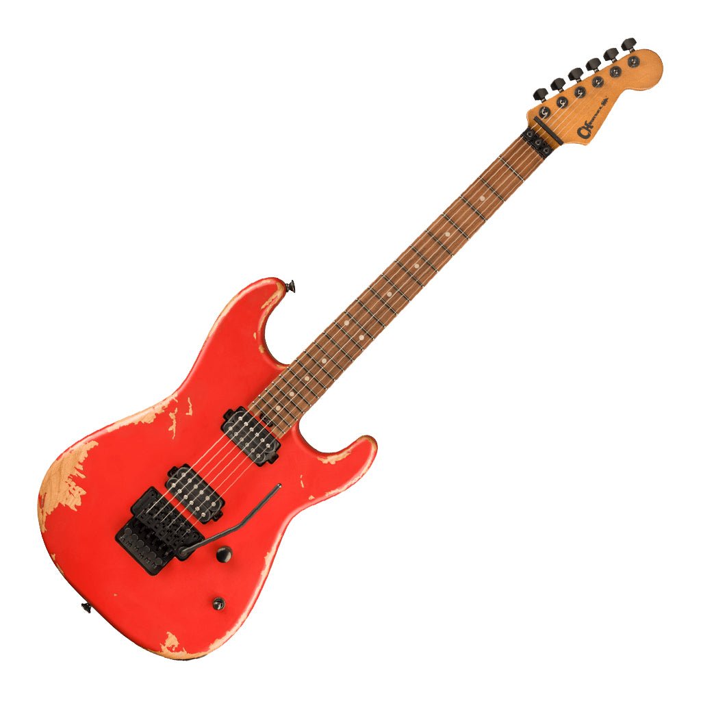 Charvel Pro Mod Relic San Dimas Style 1 HH FR PF Weathered Orange Electric Guitars Sky Music