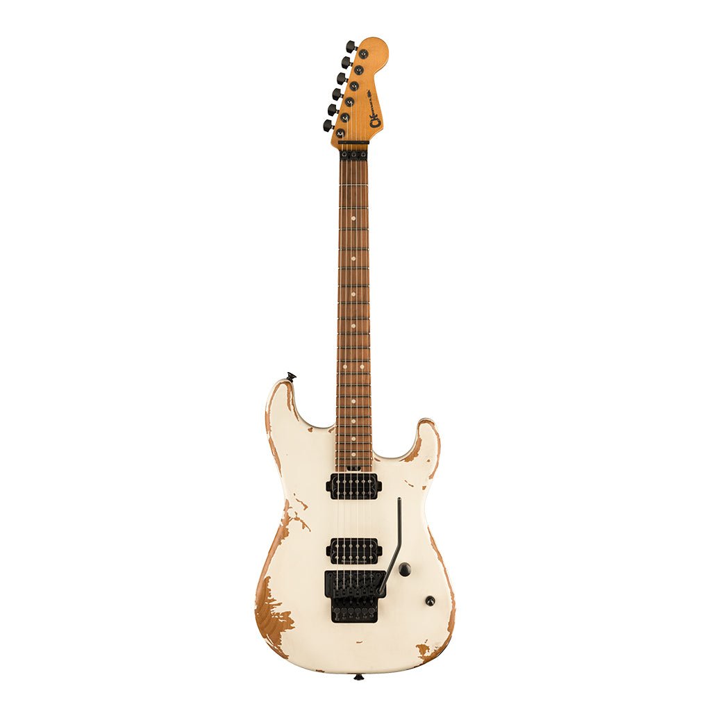 Charvel Pro Mod Relic San Dimas Style 1 HH FR PF Weathered White Electric Guitars Sky Music