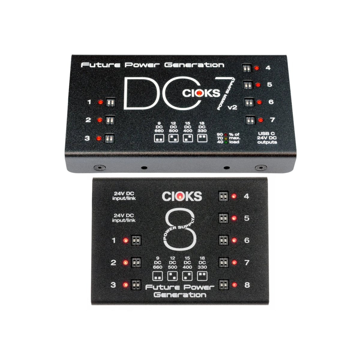 Cioks Superpower DC7 v2 + C8E Pedal Power Supply Bundle Power Sky Music