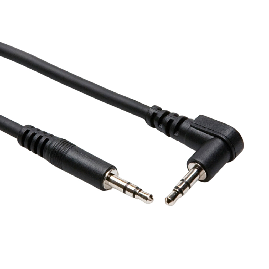 Hosa - 3.5mm TRS to Right-Angle 3.5mm TRS - Stereo Interconnect 3ft